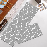 Kitchen Mat Cushioned Anti-Fatigue Kitchen Rug, Non Slip Grey 150x45cm