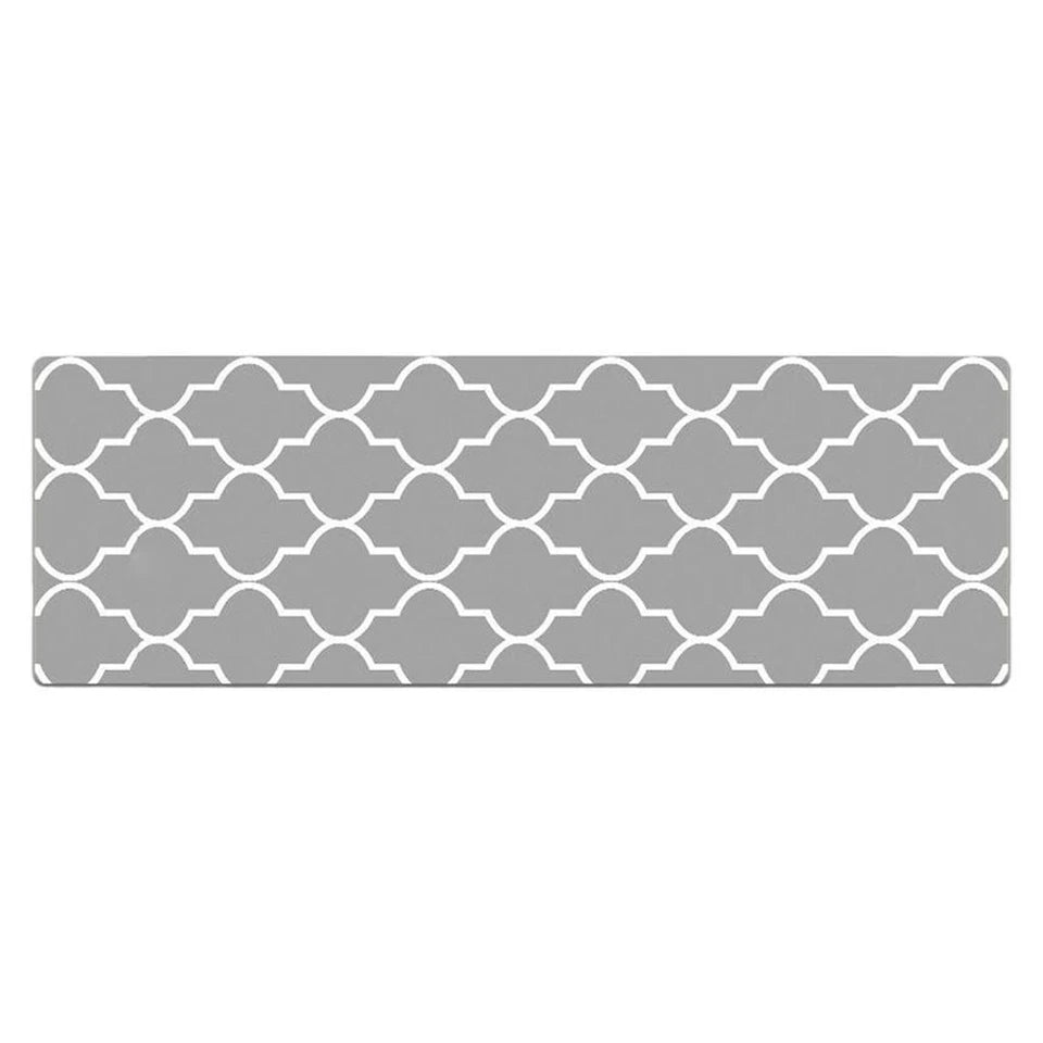 Kitchen Mat Cushioned Anti-Fatigue Kitchen Rug, Non Slip Grey 150x45cm